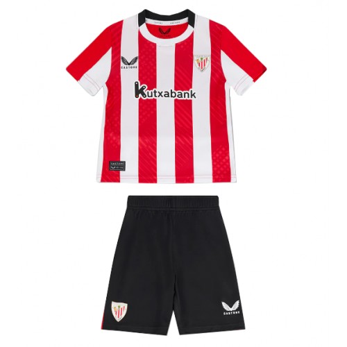 Dětský fotbalový dres Athletic Bilbao 2024-25 Domácí Krátký Rukáv (+ trenýrky)